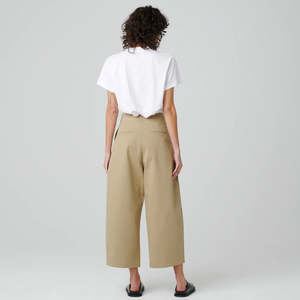 Studio Nicholson Dordoni Volume Pant in Cotton - Tan | Garmentory