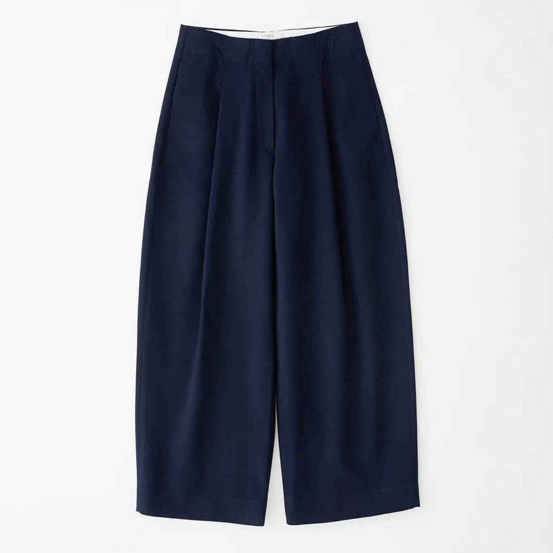 Studio Nicholson Dordoni Volume Pant in Cotton - Dark Navy
