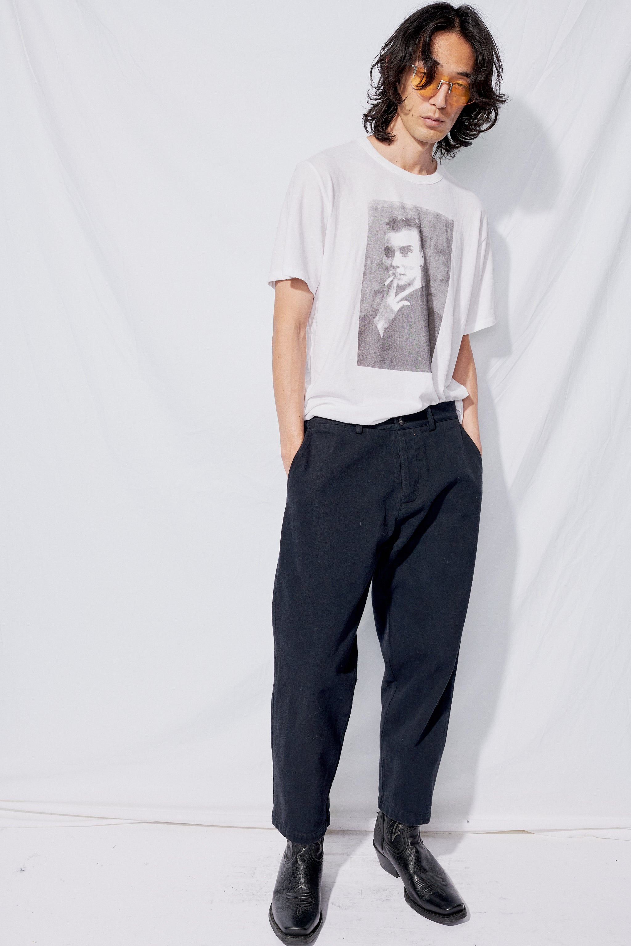 Overdye Logo Wide Denim Pants