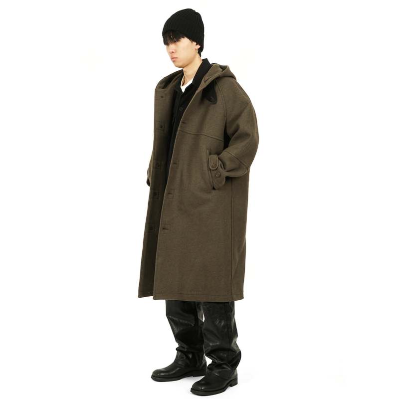 Our Legacy MOSS GREEN ABBEY MELTON DUFFEL Coat - Brown