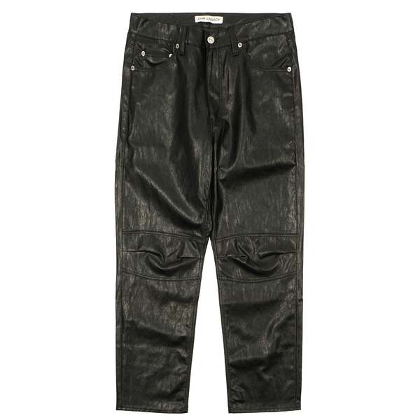 Our Legacy FORMAL MOTO CUT - CAGEIAN BLACK FAKE LEATHER | Garmentory