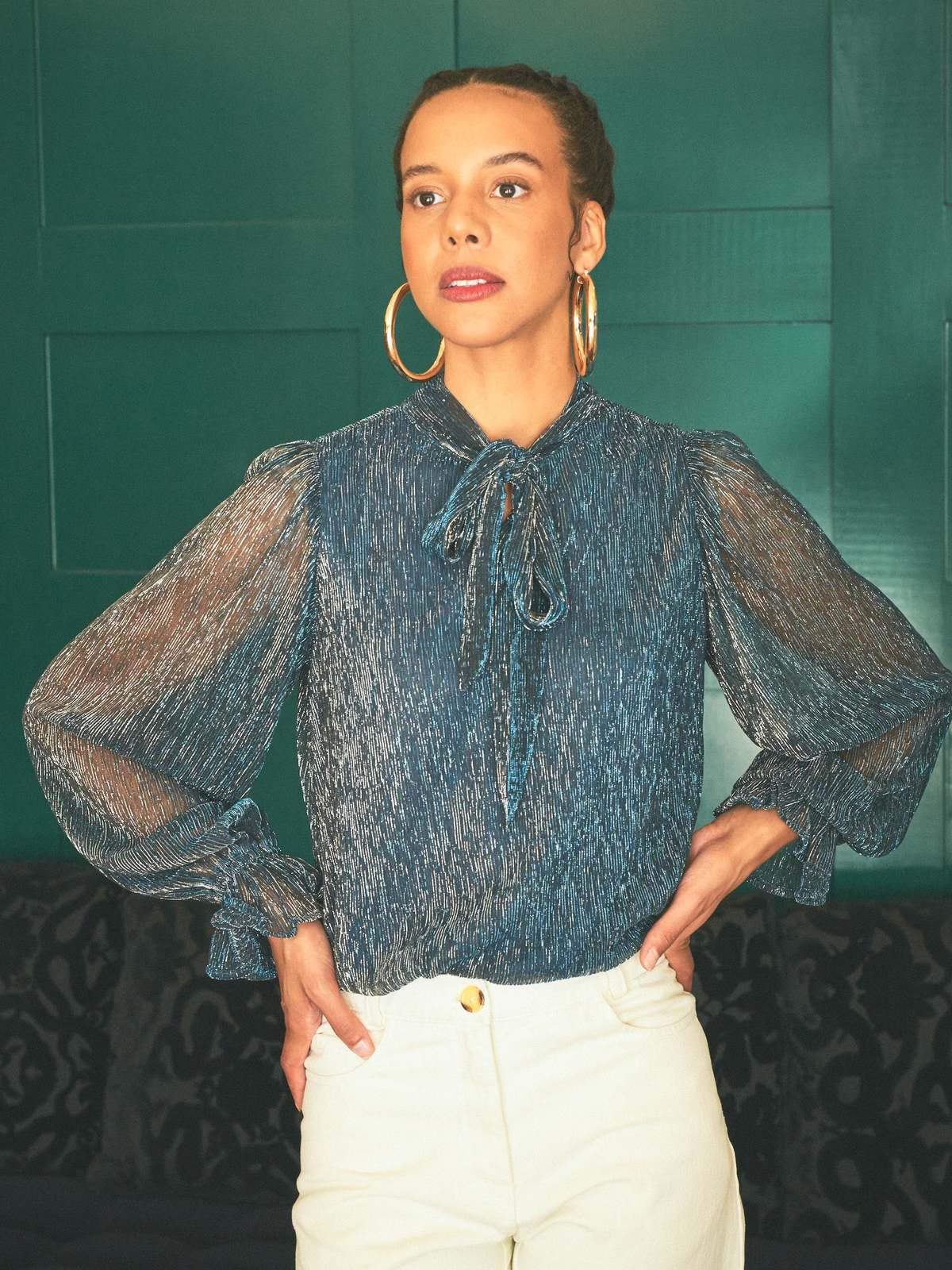 Unique Choice Fashion Garment Ltd Elodie Top Aquamarine Multi Garmentory