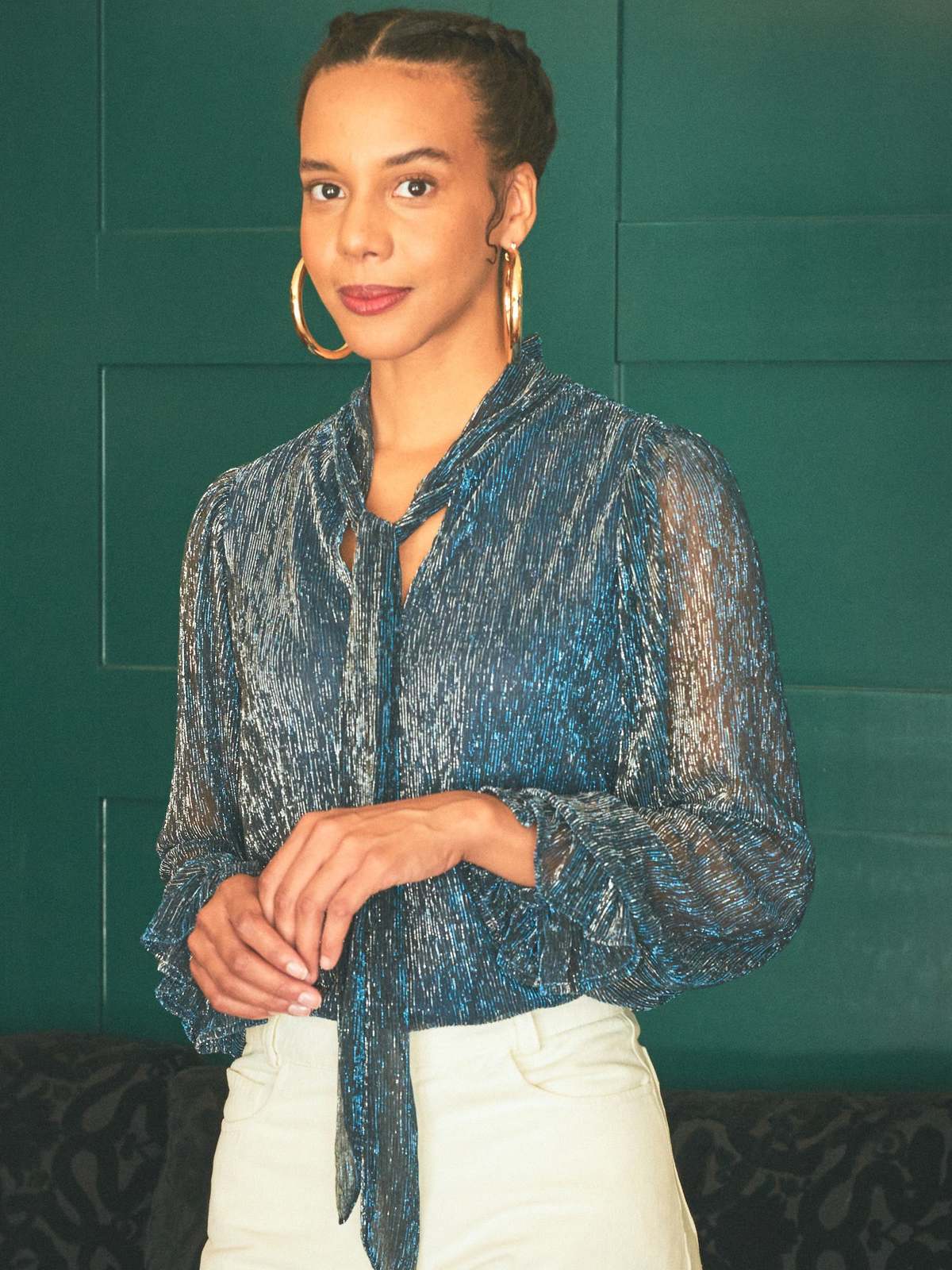 Unique Choice Fashion Garment Ltd Elodie Top Aquamarine Multi Garmentory