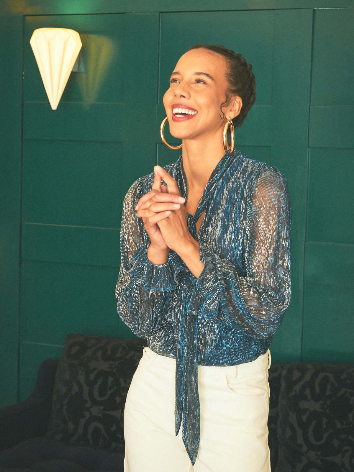 Unique Choice Fashion Garment Ltd Elodie Top Aquamarine Multi Garmentory