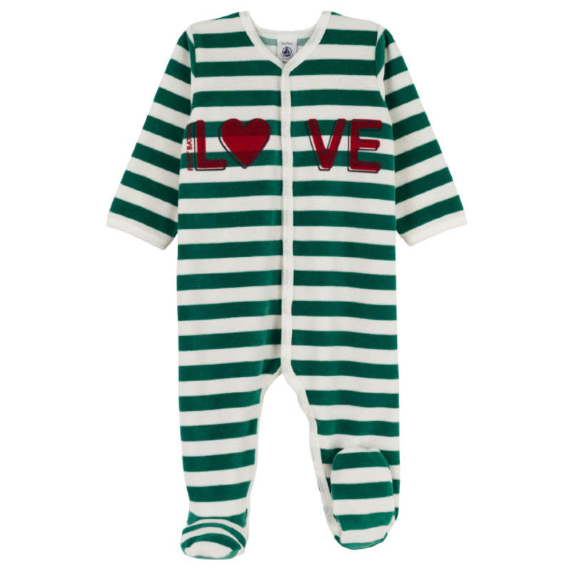 Kids Petit Bateau Baby Charly Pyjamas - Evergreen Stripes Kids Petit Bateau Baby Charly Pyjamas - Evergreen Stripes