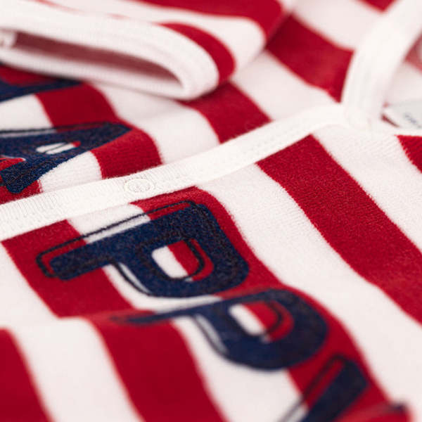 Kids Petit Bateau Baby Charly Stop Pyjamas - Red Stripes Kids Petit Bateau Baby Charly Stop Pyjamas - Red Stripes