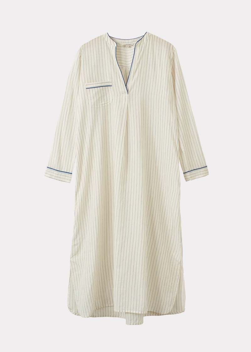 Caramel NIGHTDRESS WOMAN - Ecru/Blue Stripe