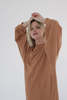 A Mente Garment Dye Cotton-terry Sweatshirt Dress - Hazel - Thumbnail 6