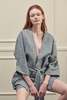 A Mente Linen Robe Jacket - Charcoal - Thumbnail 6