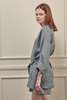A Mente Linen Robe Jacket - Charcoal - Thumbnail 7