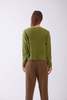The Tile Club Chase Crop Sweater - Sap Green - Thumbnail 3