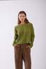 The Tile Club Chase Crop Sweater - Sap Green - Thumbnail 4
