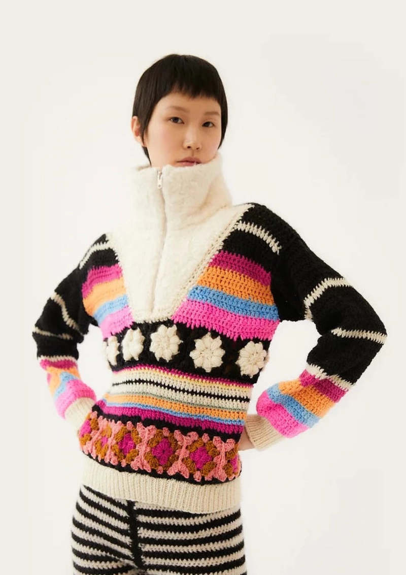 Tach Clothing Ornella Crochet Sweater Garmentory