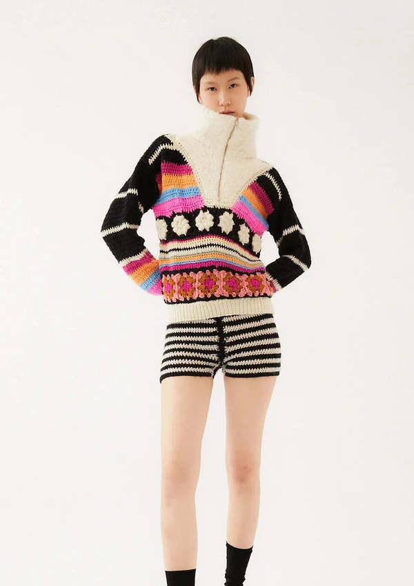 Tach Clothing Ornella Crochet Sweater Garmentory