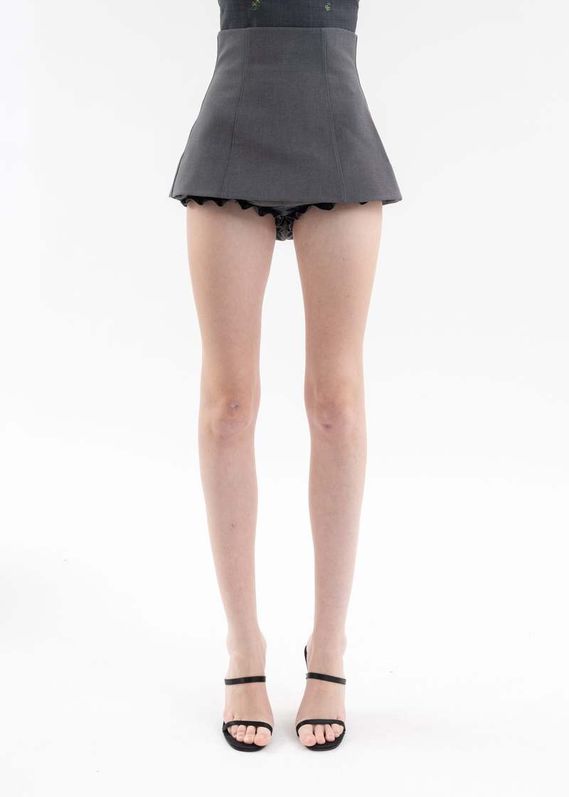 Shushu/Tong Mini Culotte Skirt - Grey | Garmentory