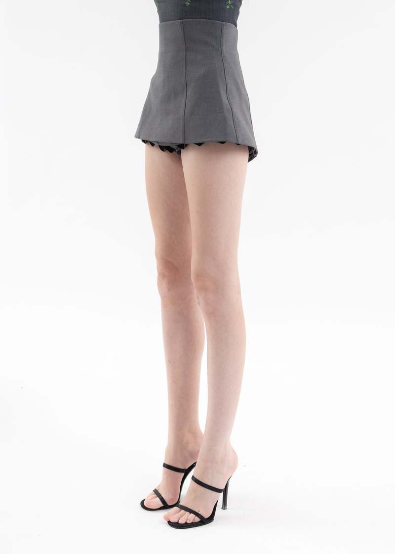 Shushu/Tong Mini Culotte Skirt - Grey | Garmentory
