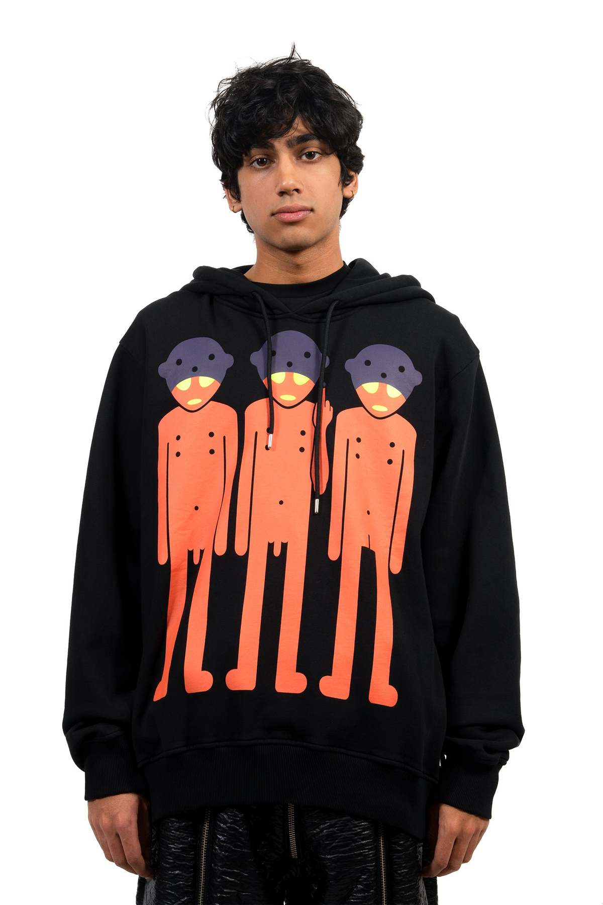 Walter Van Beirendonck Aliens Oversized Hoodie - Black | Garmentory