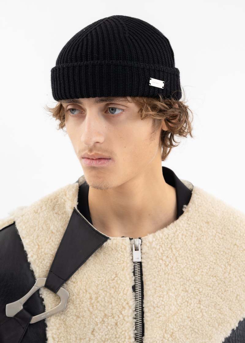 帽子 HELIOT EMIL HAT beanie HELIOT EMIL Black Relief Beanie Heliot Emil