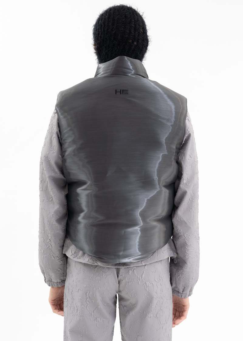 Heliot Emil LIQUID METAL VEST - Silver | Garmentory
