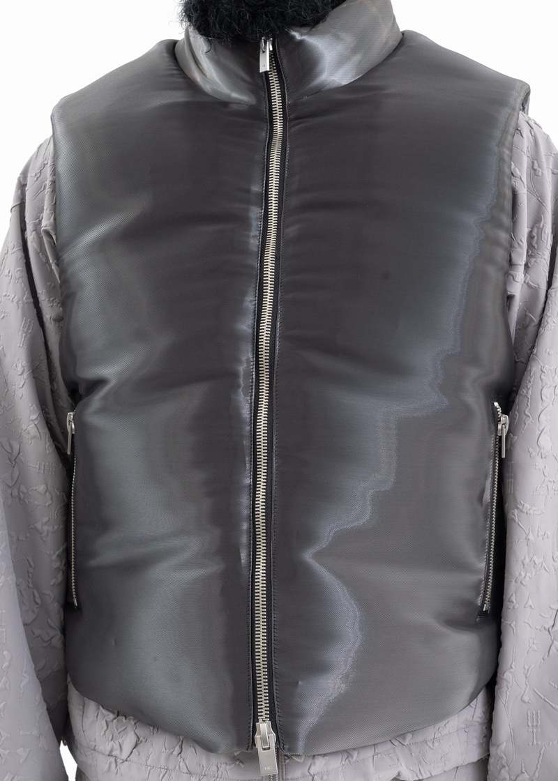 Heliot Emil LIQUID METAL VEST - Silver | Garmentory