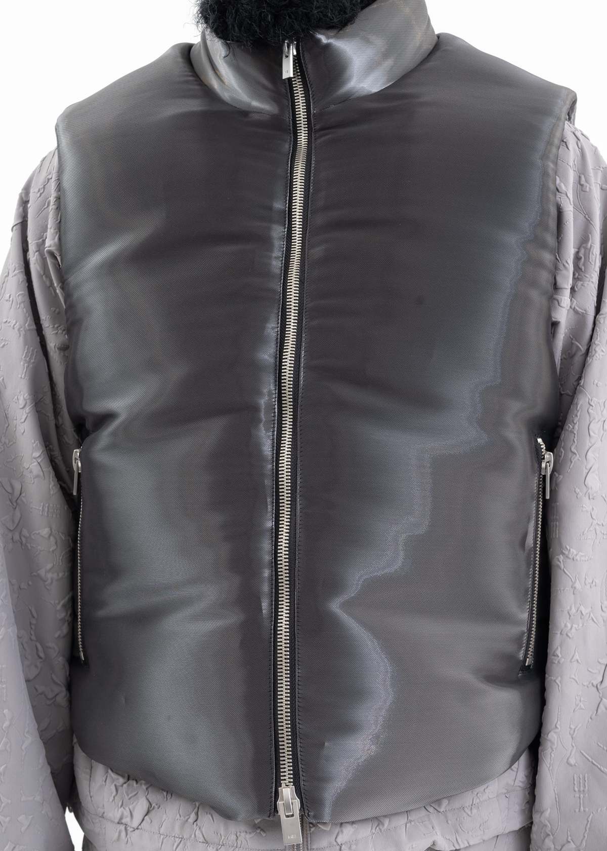 Heliot Emil LIQUID METAL VEST - Silver | Garmentory