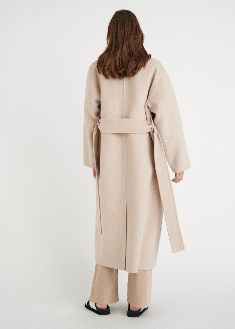 Inwear Milla Wool Blend Coat with Self-Tie Belt