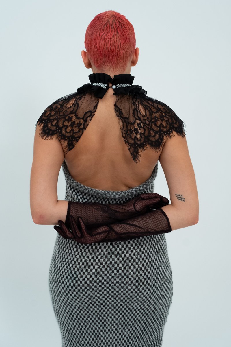 Sydney Pimbley Chequers Dress - Black and white