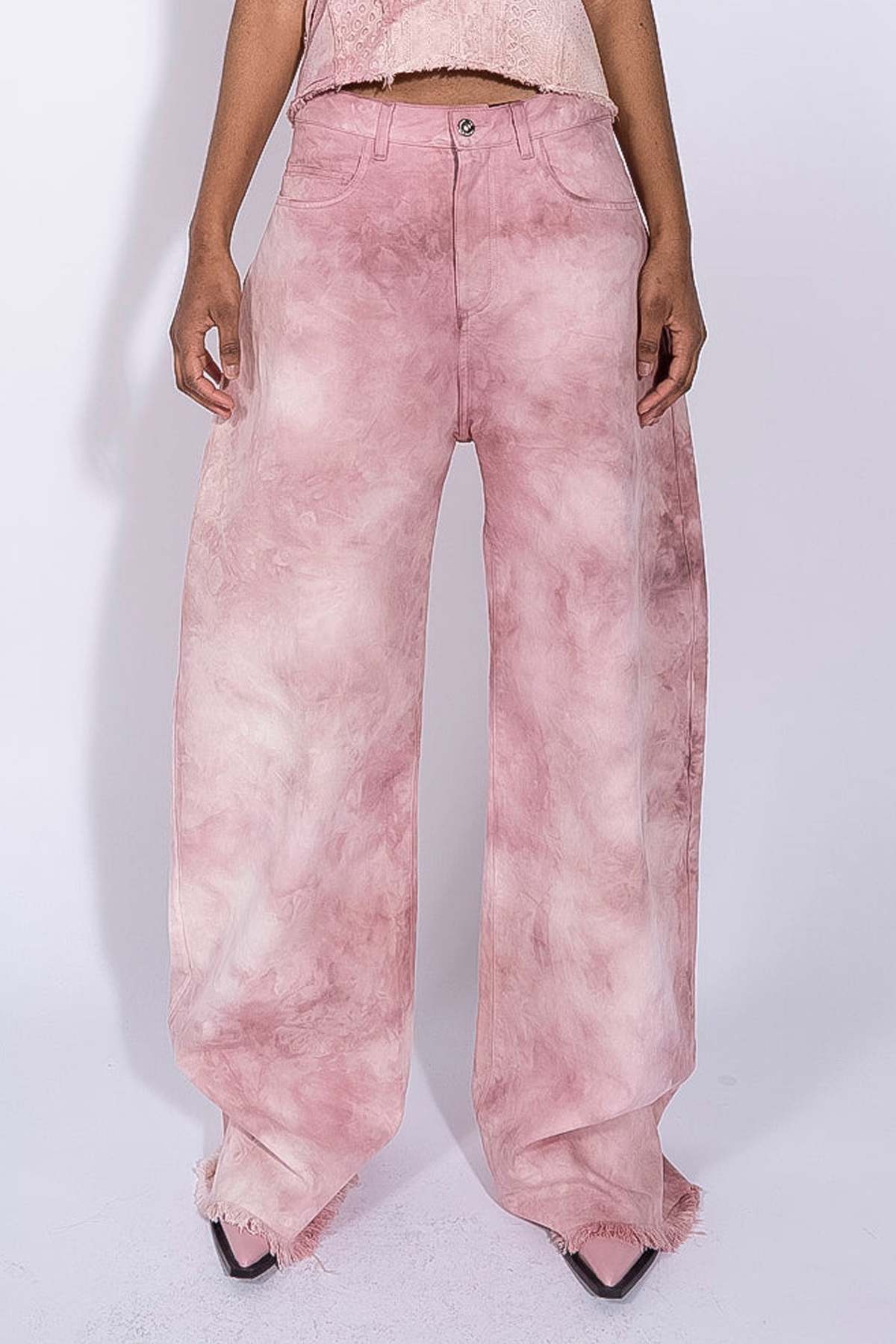 Marques Almeida Boyfriend Jeans - Pink Tie Dye | Garmentory