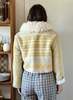 Vintage Ludlow Shearling Yellow Stripe Blanket Crop - yellow/taupe - Thumbnail 4