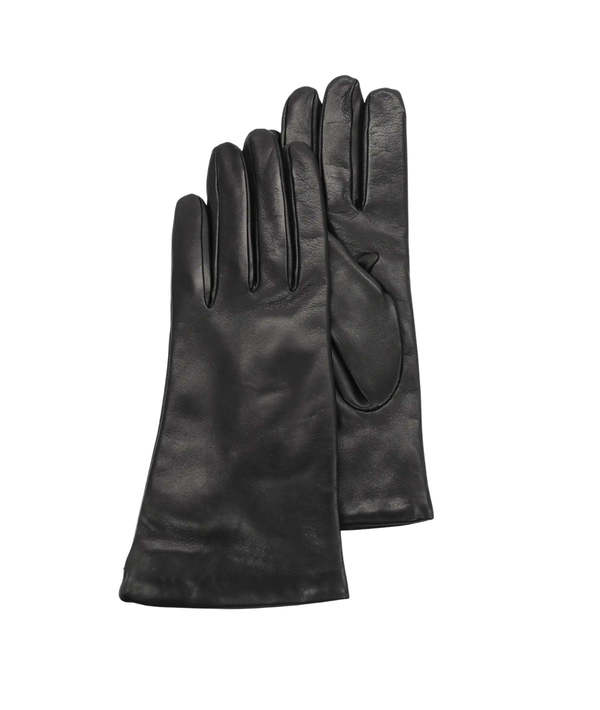 Lola Italian Leather With Cashmere Lining Gloves Black Garmentory