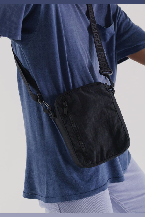 BAGGU Sport Crossbody Bag - Black