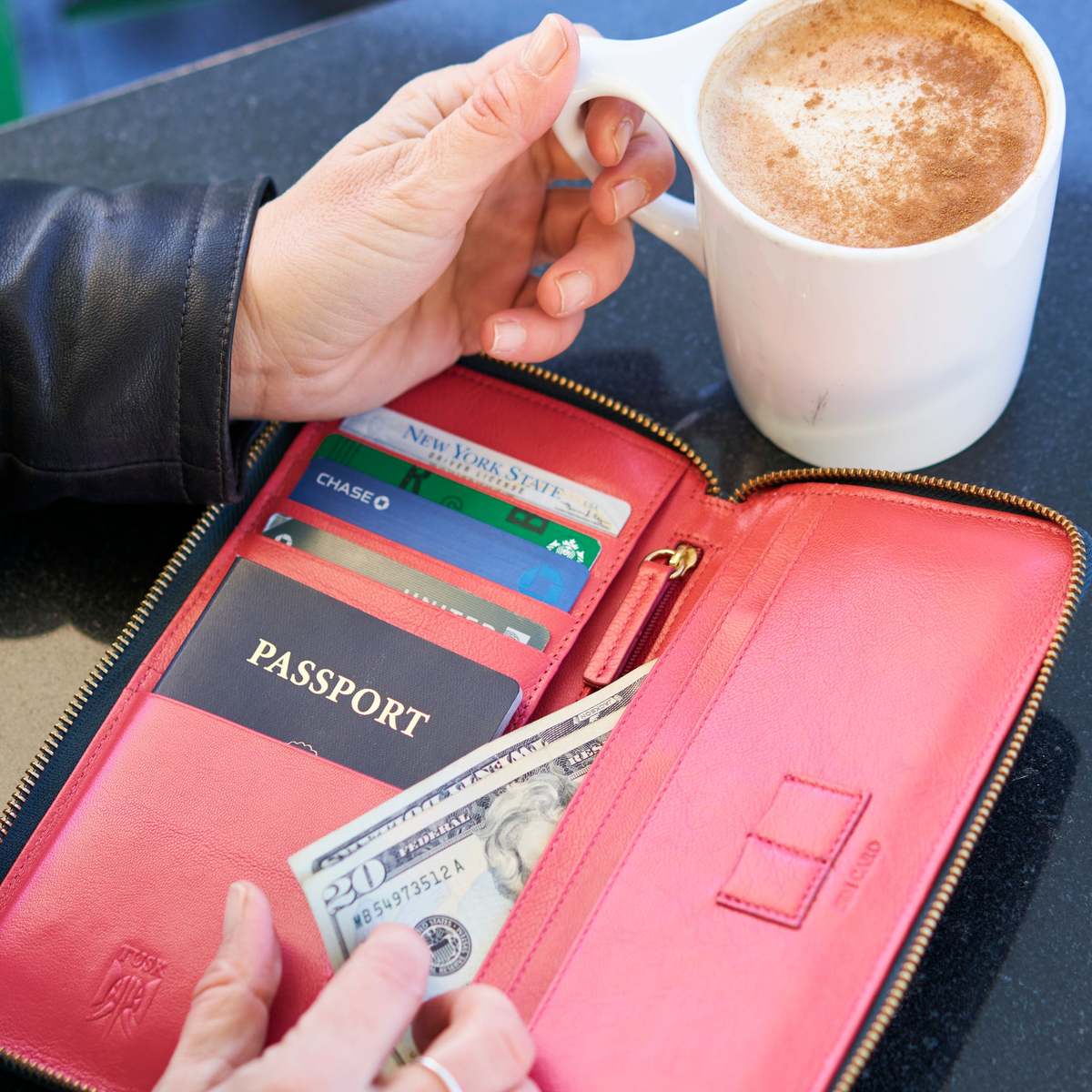 Tusk Tatras Travel Portfolio wallet - MOSS - Image 2 of 6