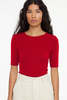 Lacausa Sweater Rib Tee - Cherry Red - Thumbnail 1