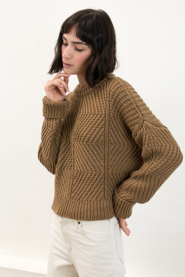 Micaela Greg Caramel Bevel Sweater Micaela Greg Caramel Bevel Sweater