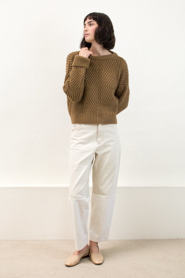 Micaela Greg Caramel Bevel Sweater Micaela Greg Caramel Bevel Sweater