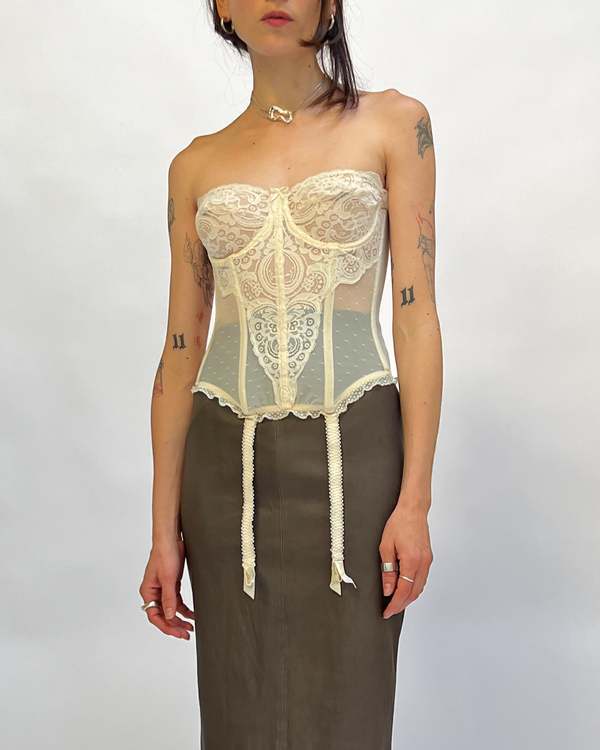 Lace Corset - Cream | Garmentory