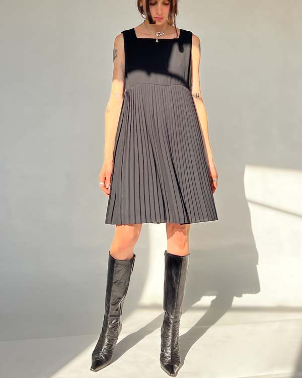 Empire Waist Pleated Dress | Garmentory