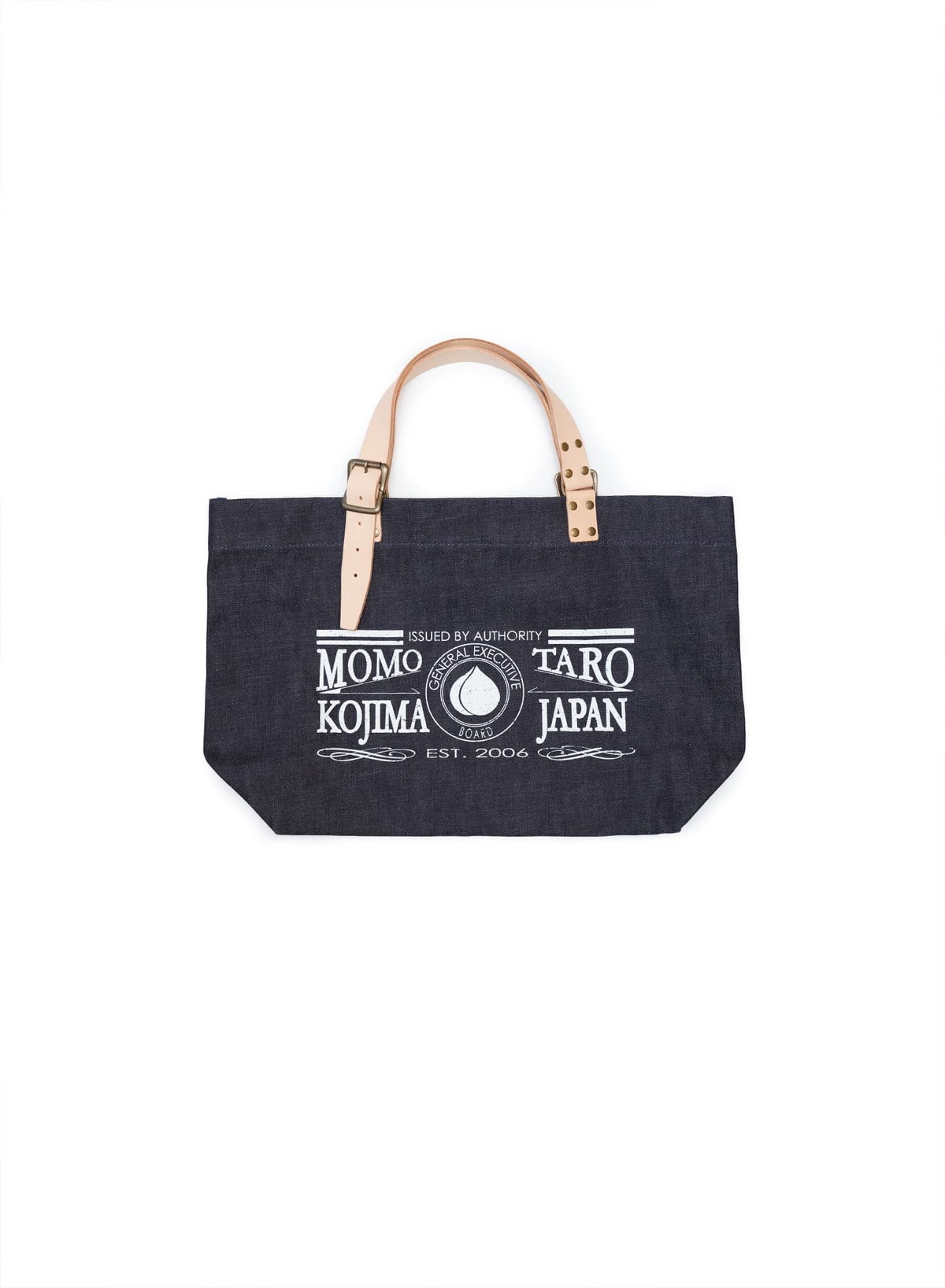 Momotaro Jeans Leather Handle Tote Bag - Indigo | Garmentory
