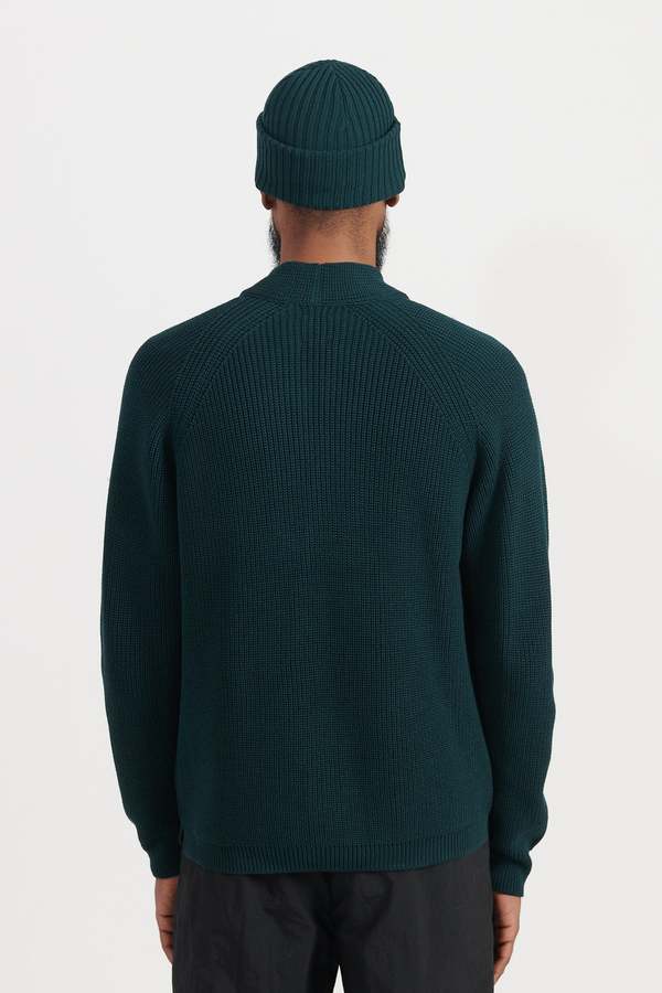 Batoner Signature 1B Cardigan - Dark Green | Garmentory