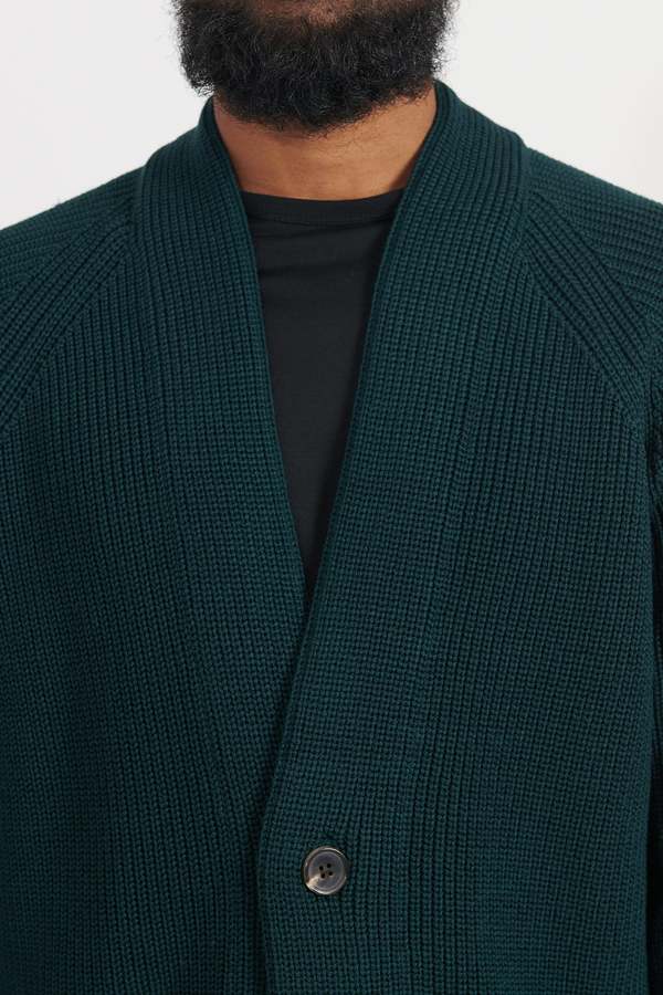 Batoner Signature 1B Cardigan - Dark Green | Garmentory