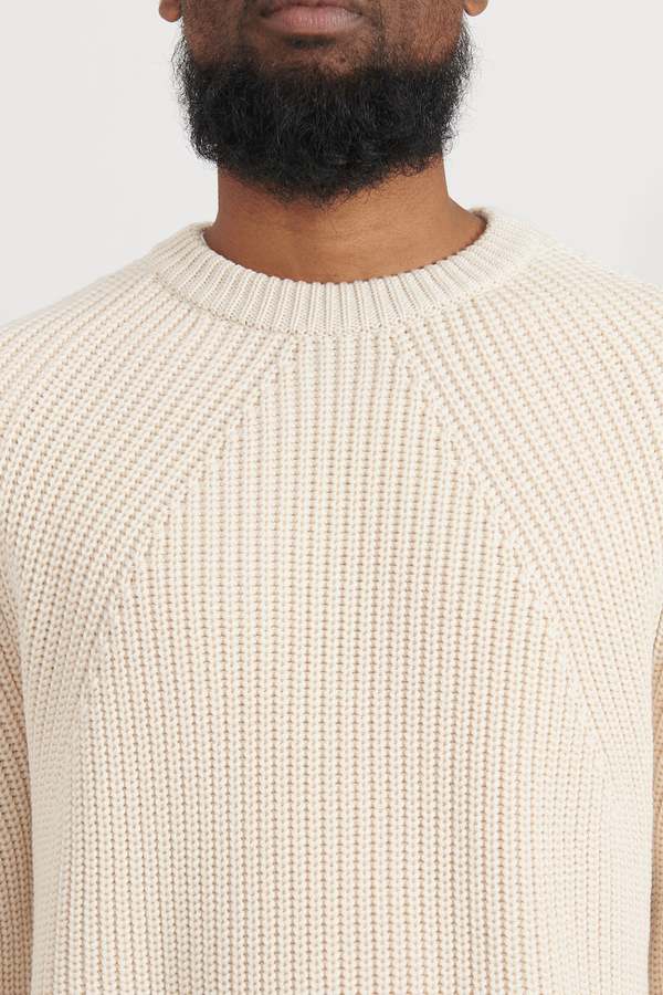 BATONER SIGNATURE CREW NECK メンズ　アイボリー BATONER Signature Crew Neck - Ivory | Wallace Mercantile Shop