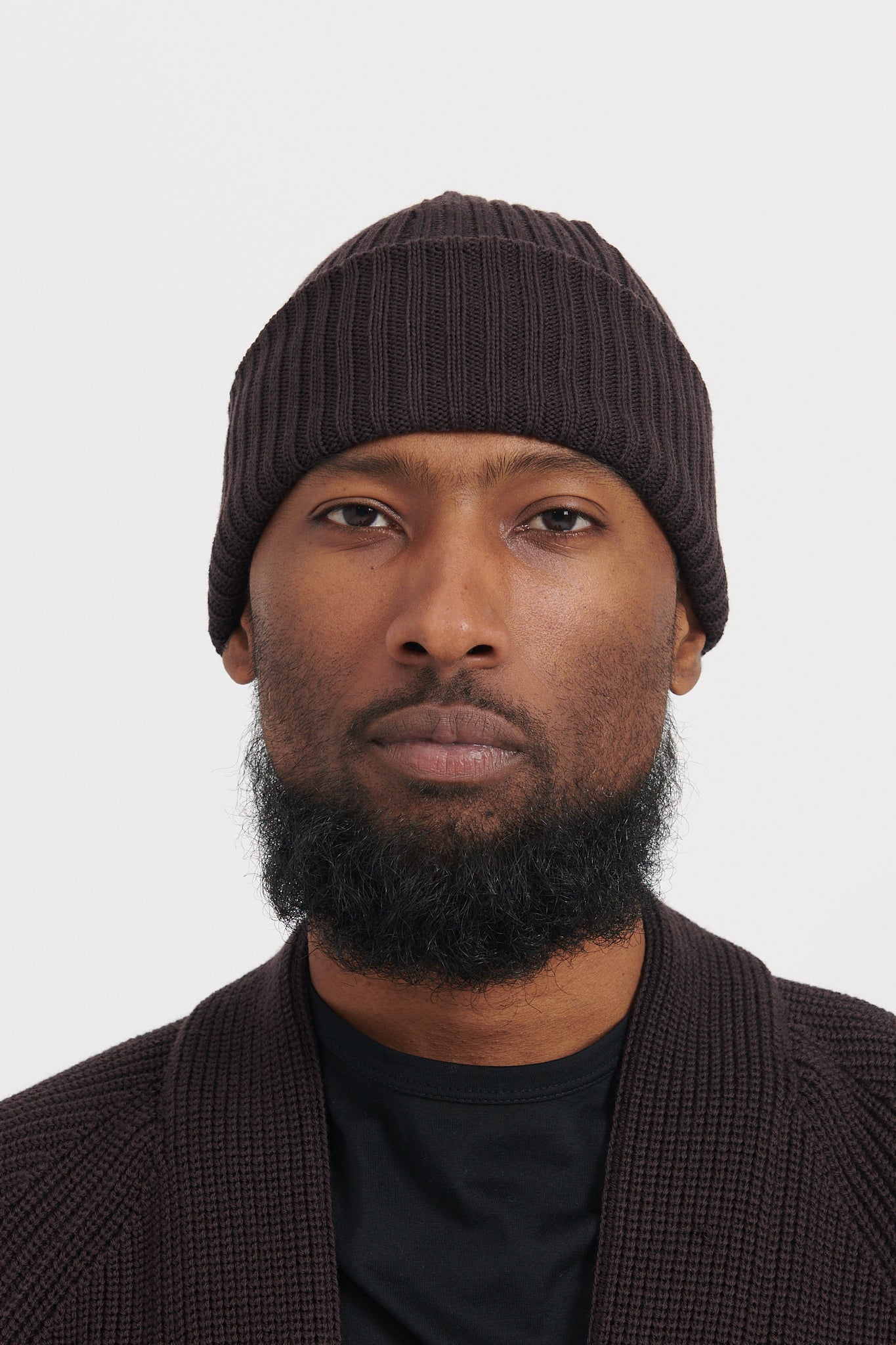 BATONER SOLID WOOL SHORT CAP チャコール ビーニー Solid-Wool-Short-Cap---Dark-