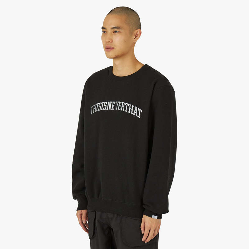 thisisneverthat Arch Logo Crewneck - Black | Garmentory