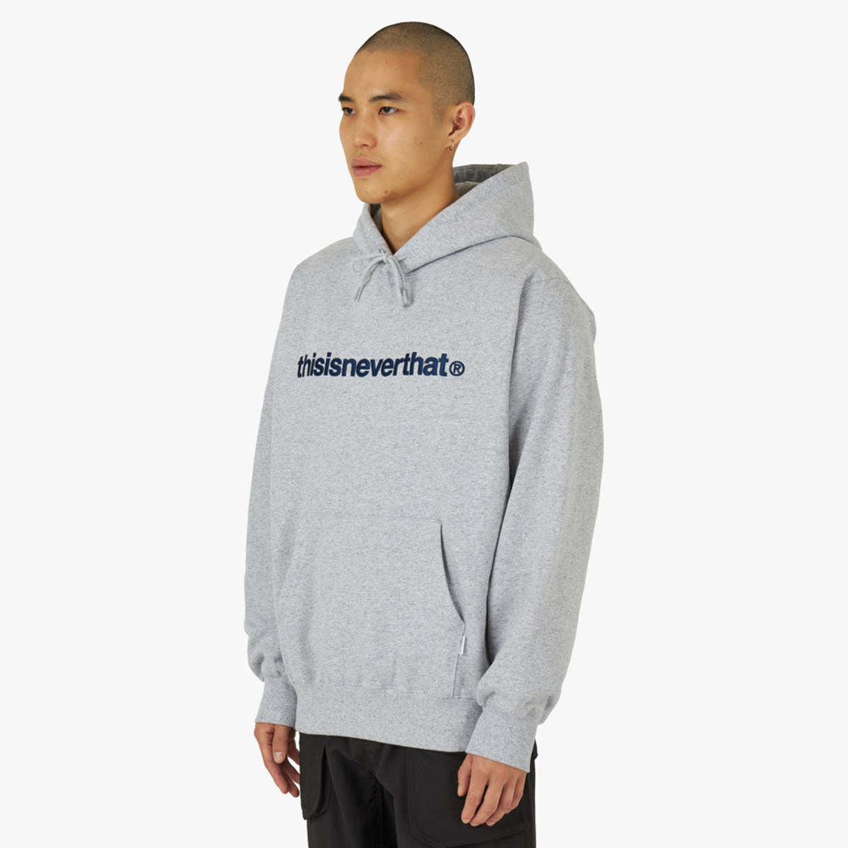 【THISISNEVERTHAT】Scrap Applique Hoodie Heather Grey THISTHATSkateHoodie-