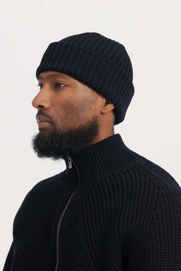 Men's Simple Wool Knit Cap - White