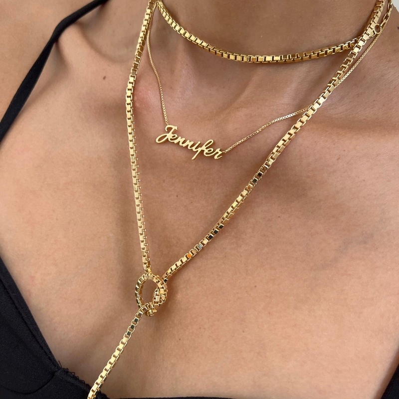 Jennifer Zeuner Rima Necklace Yellow Gold Garmentory