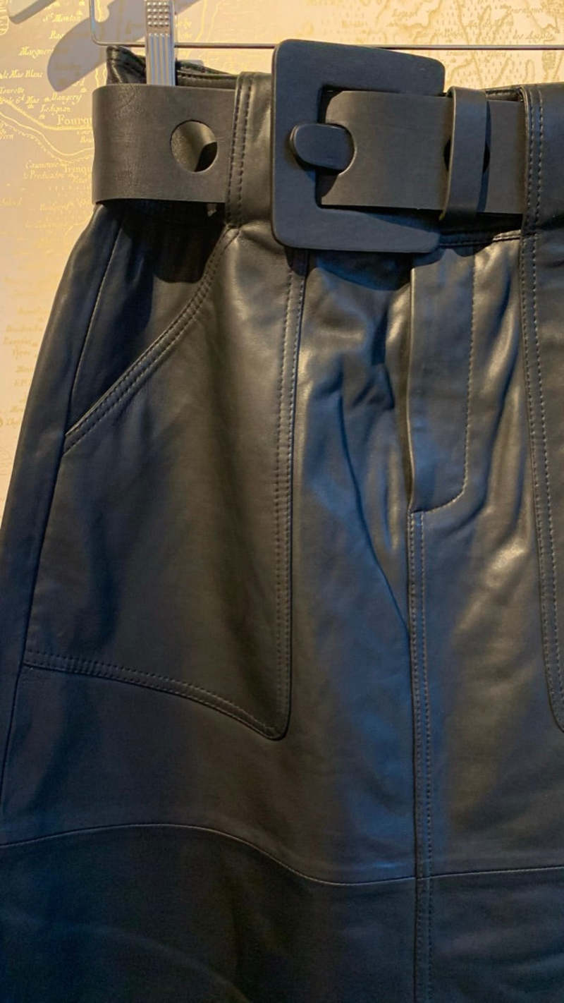 Sea NY Ayden Leather Long Skirt - Black | Garmentory