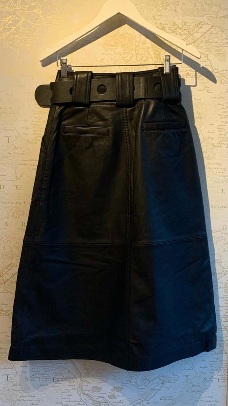Sea NY Ayden Leather Long Skirt - Black | Garmentory
