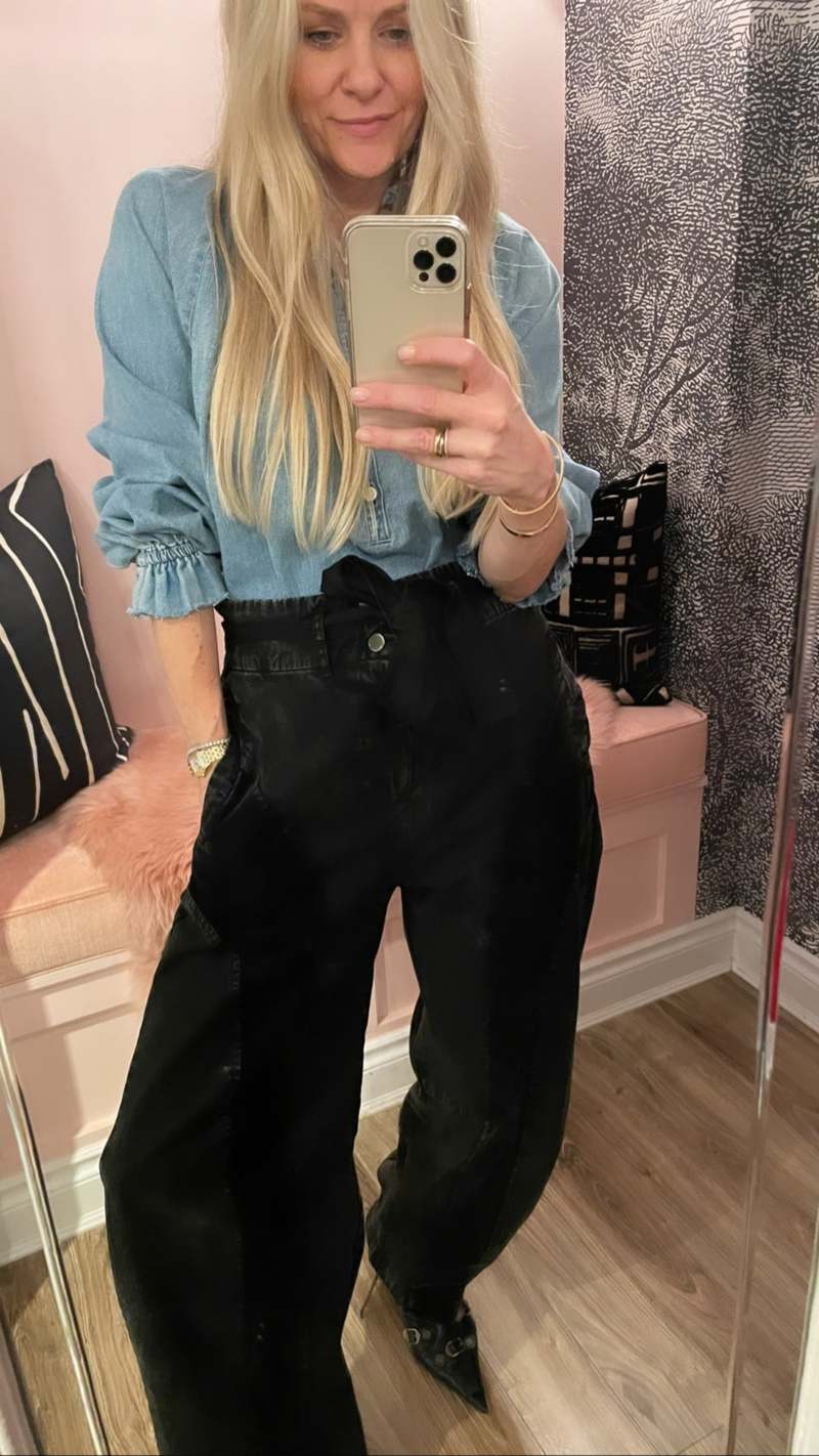 Sea NY Tyla Twill With Corduroy Pant Black