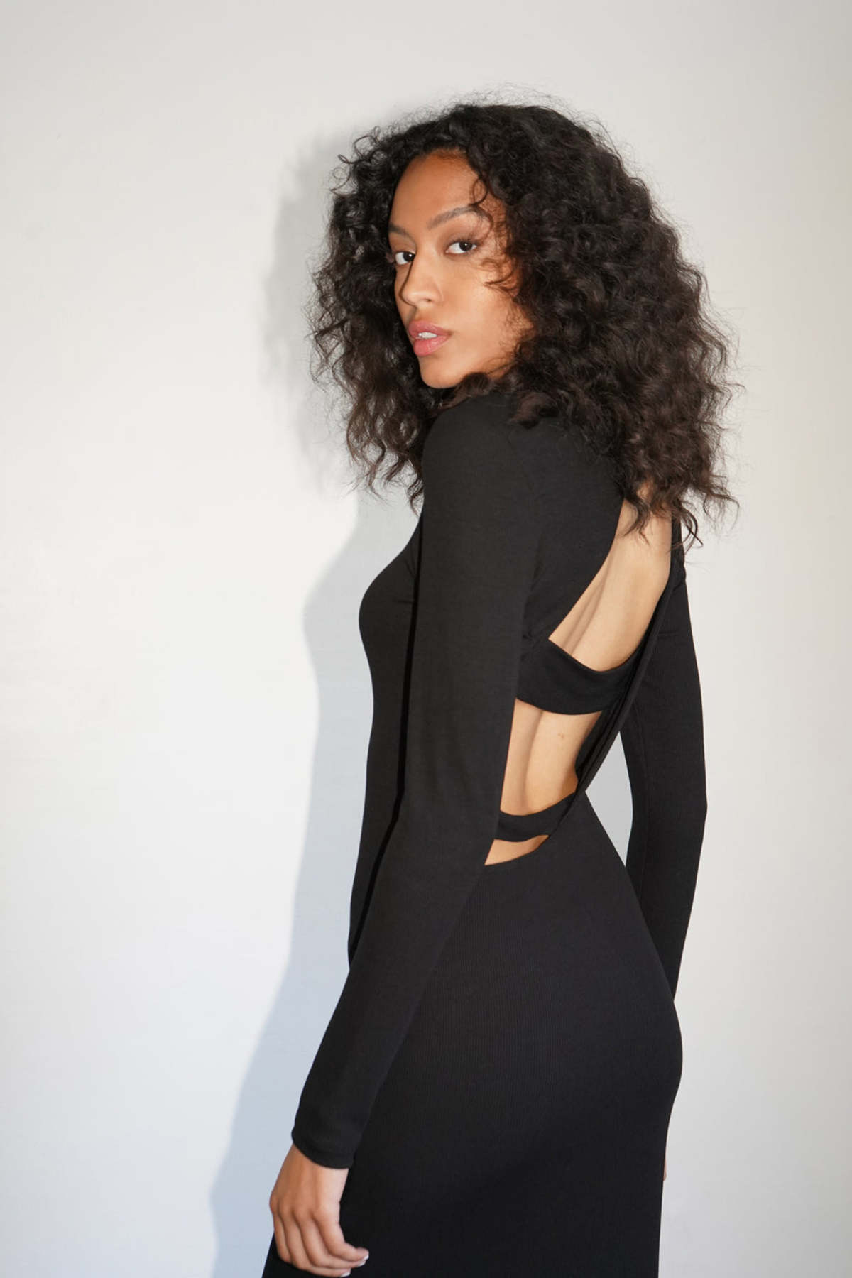 white christmas dresses LNA Clothing Dillon Tee Dress - Black main image 1
